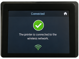  printer will show a signal-strength icon once connected
